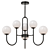 Modern Black Iron Chandelier 9-Light 3D model small image 1