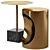 Modern Metal Side Tables Duo 3D model small image 1