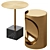 Modern Metal Side Tables Duo 3D model small image 4