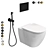 Modern Bathroom Set: Stylus, Boheme Uno, AlcaPlast 3D model small image 1