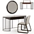 Elegant Doppler Dressing Table Set 3D model small image 1