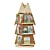  Wooden Tree Bookshelf Display Stand 3D model small image 1