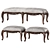 Luxurious Andrea Fanfani Bench Set 3D model small image 1