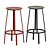 Rotatable Black Bar Stool 3D model small image 3