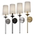 Elegant Nickel Wall Sconce 3D model small image 1