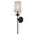 Elegant Nickel Wall Sconce 3D model small image 3