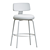  Martino 65cm Full Black Bar Stool 3D model small image 4