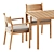  Modern Outdoor Dining Set 3D model small image 2