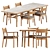  Apache Chair & Ukiyo Dining Table Set 3D model small image 1