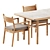  Apache Chair & Ukiyo Dining Table Set 3D model small image 2