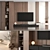 Modern TV Wall Wooden Set 3D model small image 2