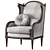 French Art Armchair Elegance 3D model small image 1