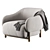 Stylish Audrey Leather Armchair 3D model small image 3