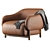 Stylish Audrey Leather Armchair 3D model small image 4