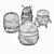 Monster Burger Figures 3D model small image 7