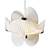 Elegant Scallop Pendant Light 3D model small image 1