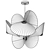 Elegant Scallop Pendant Light 3D model small image 4