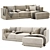 Astra Two-Piece Sectional Set 3D model small image 1