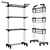  Maximized Clothes Drying Rack Stand 3D model small image 3