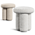 Big Foot Sheepskin Stool Design 3D model small image 1