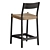 Yalia Roped Oak Bar Stool 3D model small image 4