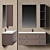 Montana Coffee Bathroom Furniture 3D model small image 1