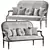 Elegant Sofa Art Piece 7847 3D model small image 1