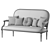 Elegant Sofa Art Piece 7847 3D model small image 4