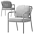 Modern Outdoor Sette Chair Set 3D model small image 3