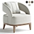 Elegant Bolero Upholstered Chair, 3D Model 3D model small image 1