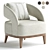 Elegant Bolero Upholstered Chair, 3D Model 3D model small image 2