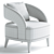 Elegant Bolero Upholstered Chair, 3D Model 3D model small image 7