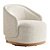 Luxurious Swivel Barrel Chair, Modern 3D model small image 4