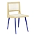 Rattan Dining Chair, Metal Legs 3D model small image 5