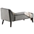 Velvet Grey Mona Couch, 3D Model 3D model small image 4