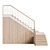 Modern Staircase Set 300cm Height 3D model small image 3