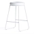 Elegant Faux Leather Barstool - 65cm 3D model small image 4