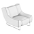 Modern Scandinavian Design Armchair 3D model small image 4