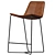 Modern Leather Bar Stool Set 3D model small image 5