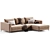 Modern Folding Sofa for Comfort 3D model small image 2