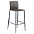 Hugge Bar Stool Metal Legs 3D model small image 2