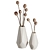 Elegant Bouquet Vase Set48 3D model small image 2