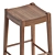 Elegant Oak Wood Stool 3D model small image 3