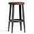 Modern Metal-Base Counter Stool 3D model small image 1