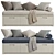 Elegant Window Seat Pillow Set 3D model small image 3