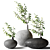 Serenity Grey Vase Greenery 3D model small image 1