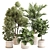 Sleek Indoor Plant Set 0119 3D model small image 1