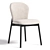 Modern Upholstered Side Chair Fin 3D model small image 2