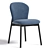 Modern Upholstered Side Chair Fin 3D model small image 3