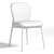 Modern Upholstered Side Chair Fin 3D model small image 5